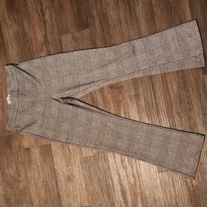 Hollister Gray Plaid Boot Cut Pants